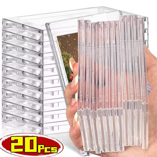 20-1Pcs Transparent Cards Holder for Trading Card Support Arcylic Triangle Card Display Stand Photo Card Protective Shell Sleeve