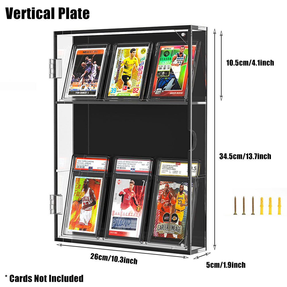 Trading Card Acrylic Display Frame, HD Hangable Graded Card Cabinet, For Sports Game Card