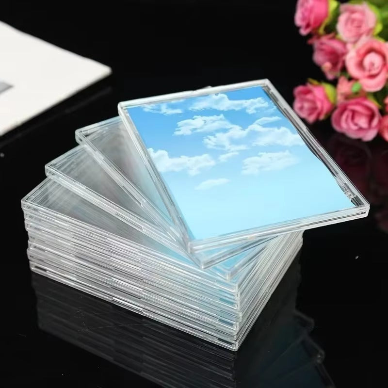 20-1Pcs Transparent Cards Holder for Trading Card Support Arcylic Triangle Card Display Stand Photo Card Protective Shell Sleeve