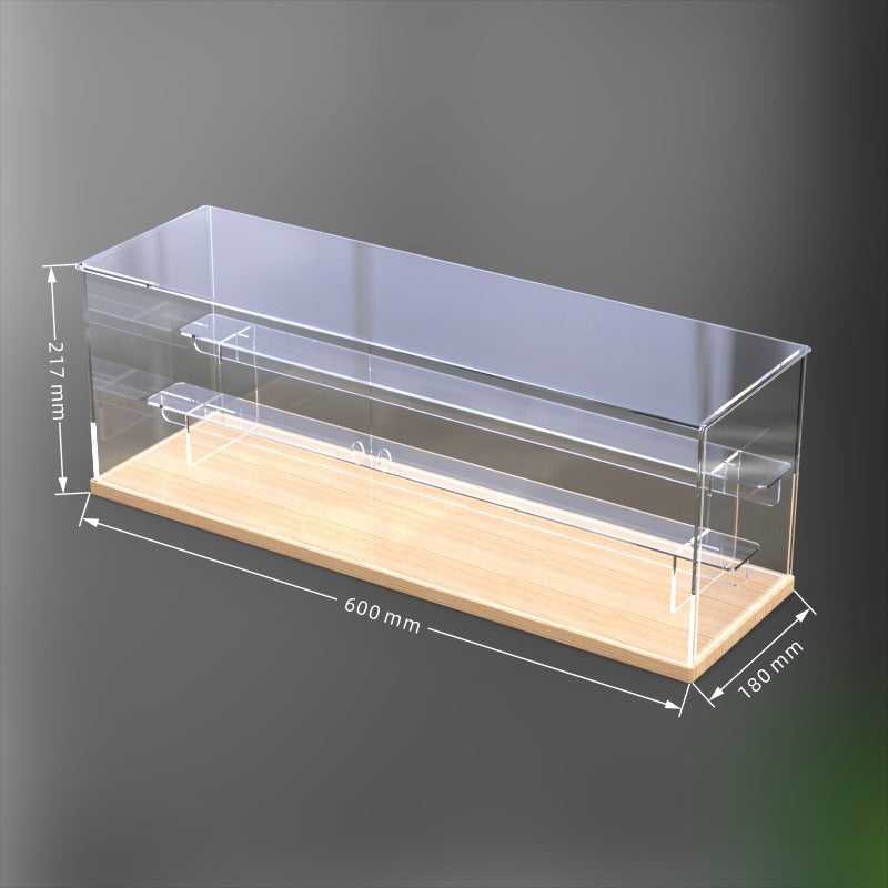 Solid Wood Blind Box Storage Display Rack Bubble Mart Molly Blind Box Ladder Storage Box Acrylic Transparent Display