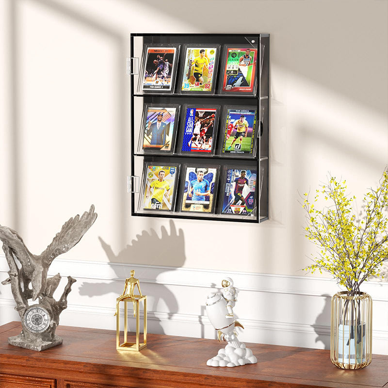 Trading Card Acrylic Display Frame, HD Hangable Graded Card Cabinet, For Sports Game Card