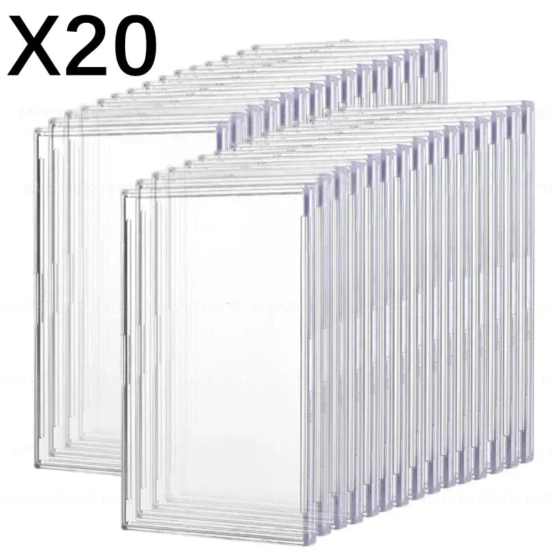 20-1Pcs Transparent Cards Holder for Trading Card Support Arcylic Triangle Card Display Stand Photo Card Protective Shell Sleeve