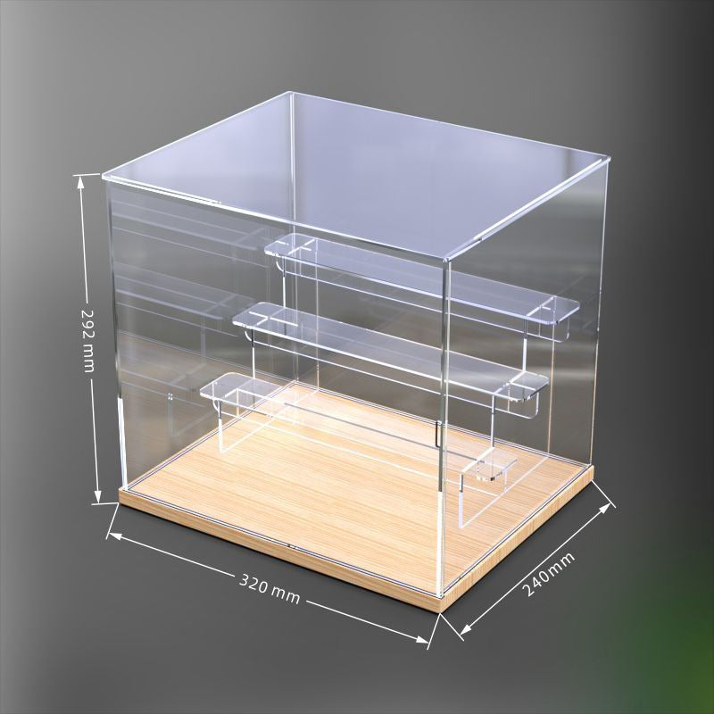 Solid Wood Blind Box Storage Display Rack Bubble Mart Molly Blind Box Ladder Storage Box Acrylic Transparent Display